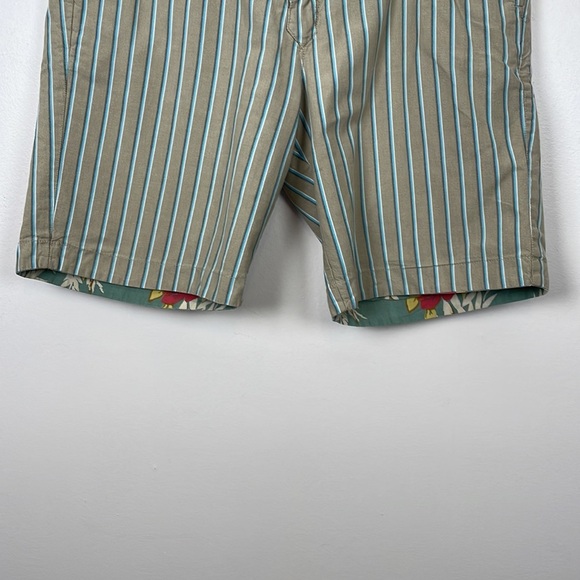 Tailor Vintage shorts mens 40 reversible stripes and floral 4 pocket multicolor - Picture 2 of 12
